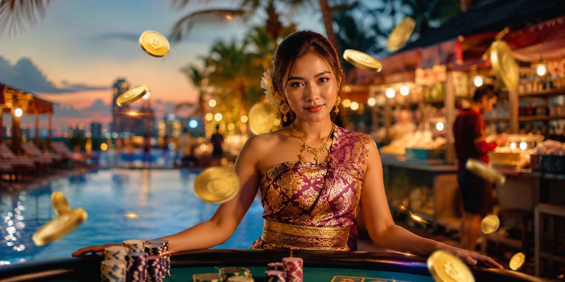 Atmosfer meja permainan casino dengan suasana modern dan profesional di Vietnam